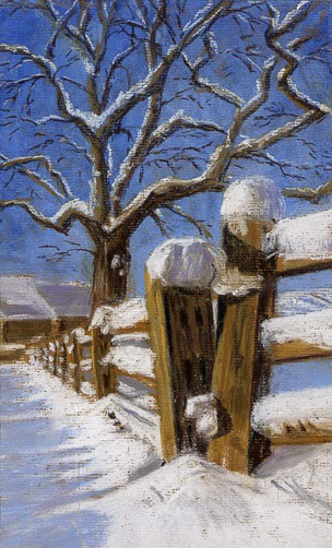Snowy Post